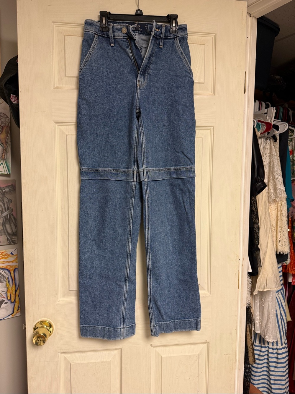 Hollister Denim Cargo Pants in Light Blue - Picture 3 of 3
